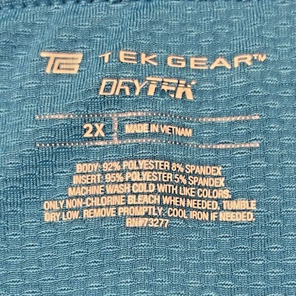 Tek Gear Women's 2X (39x20) DRYTEK Printed High-Waisted Capri Leggings Pockets - Picture 10 of 10